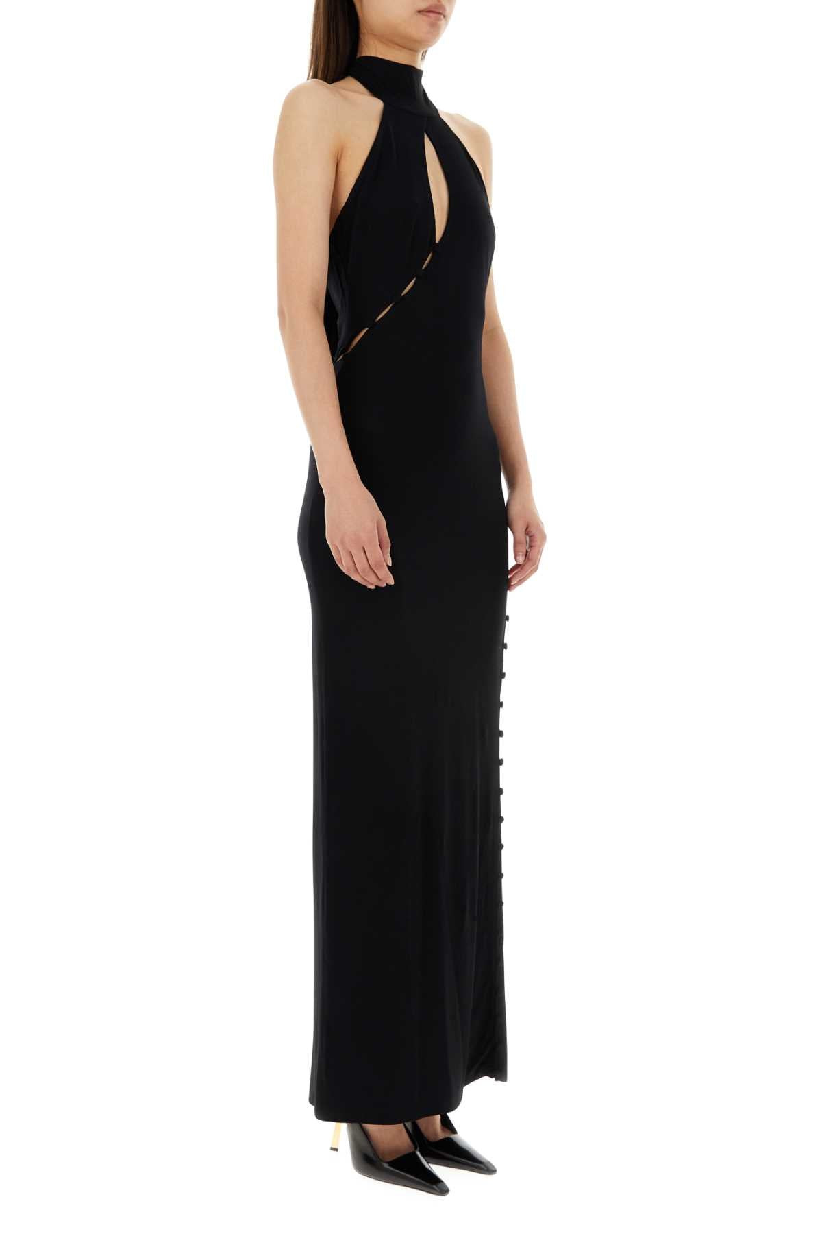 Magda Butrym Women Black Jersey Long Dress - 3