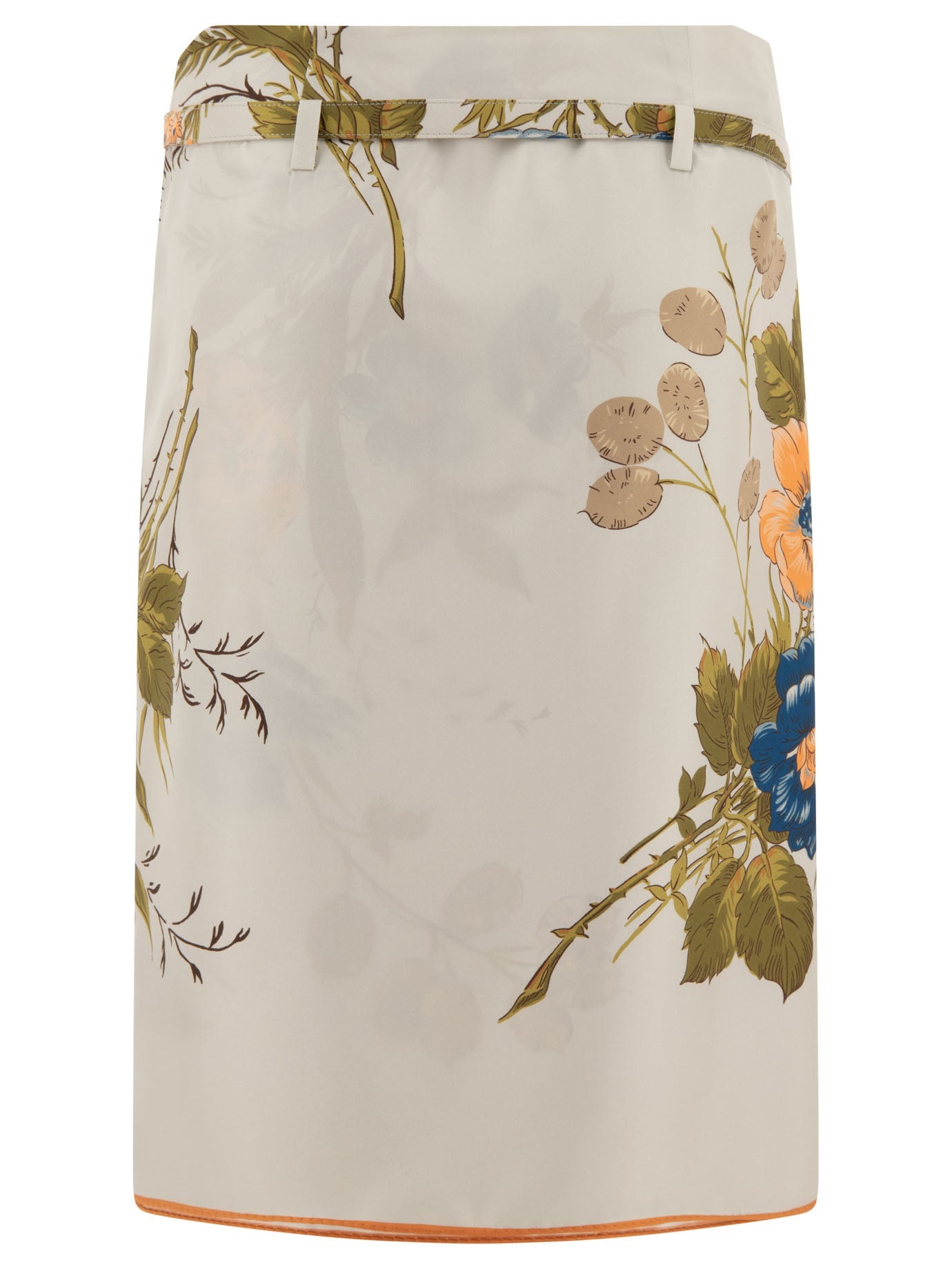 スカート PRADA Twill skirt Prada Flower Twill Midi Skirt - Bergdorf Goodman