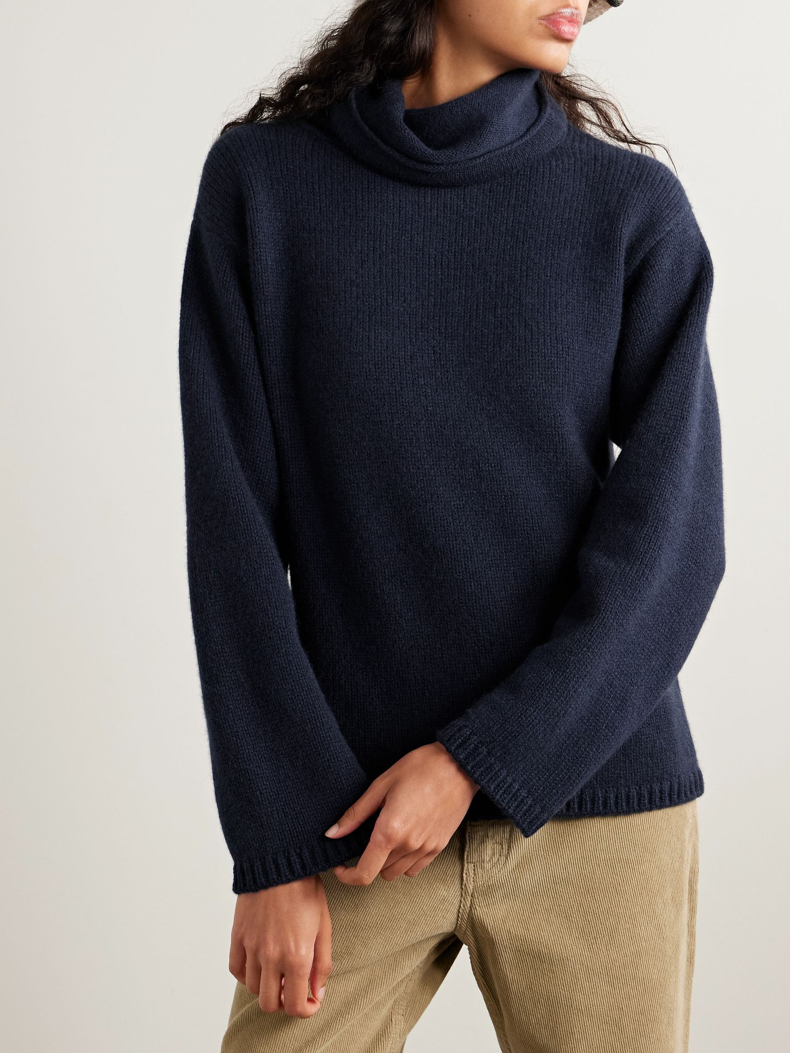 Cashmere turtleneck sweater Navy - 3