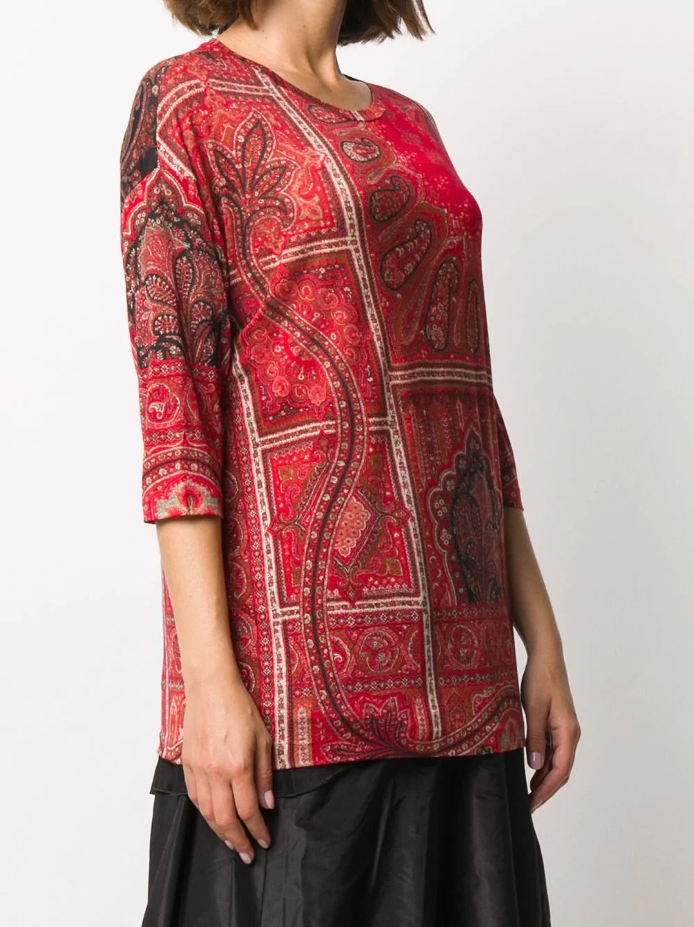 3/4 sleeves paisley top - 3