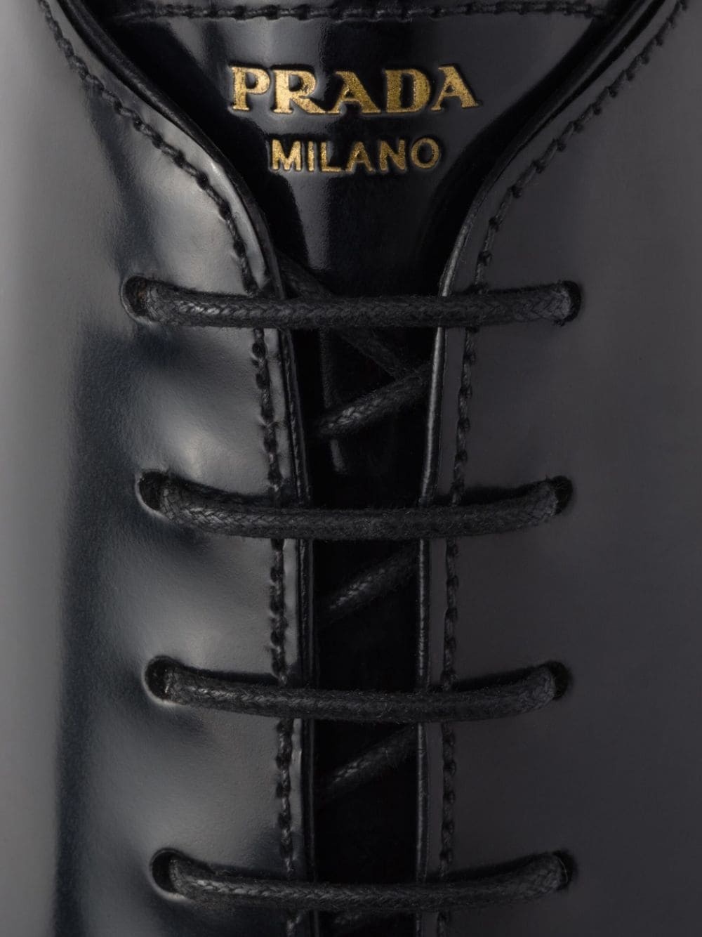 brushed-leather lace-up shoes - 5