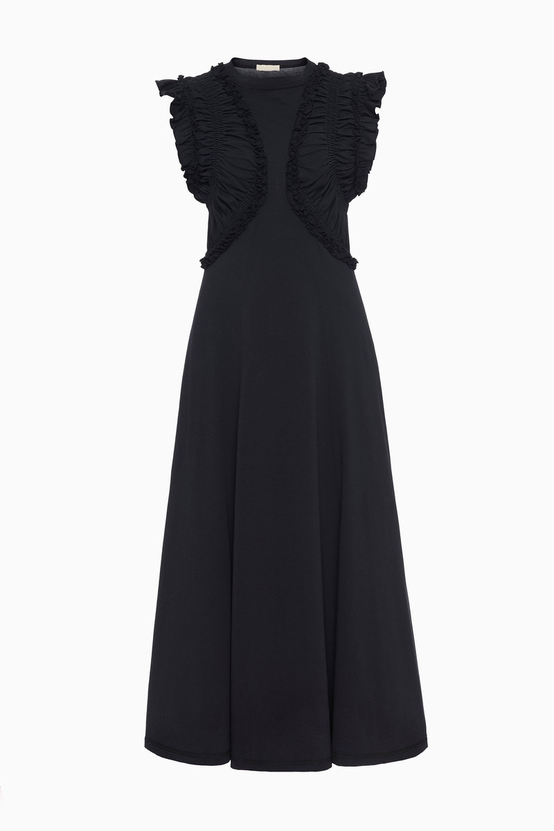 Shiva Sleeveless Ruffled Midi Dress 1