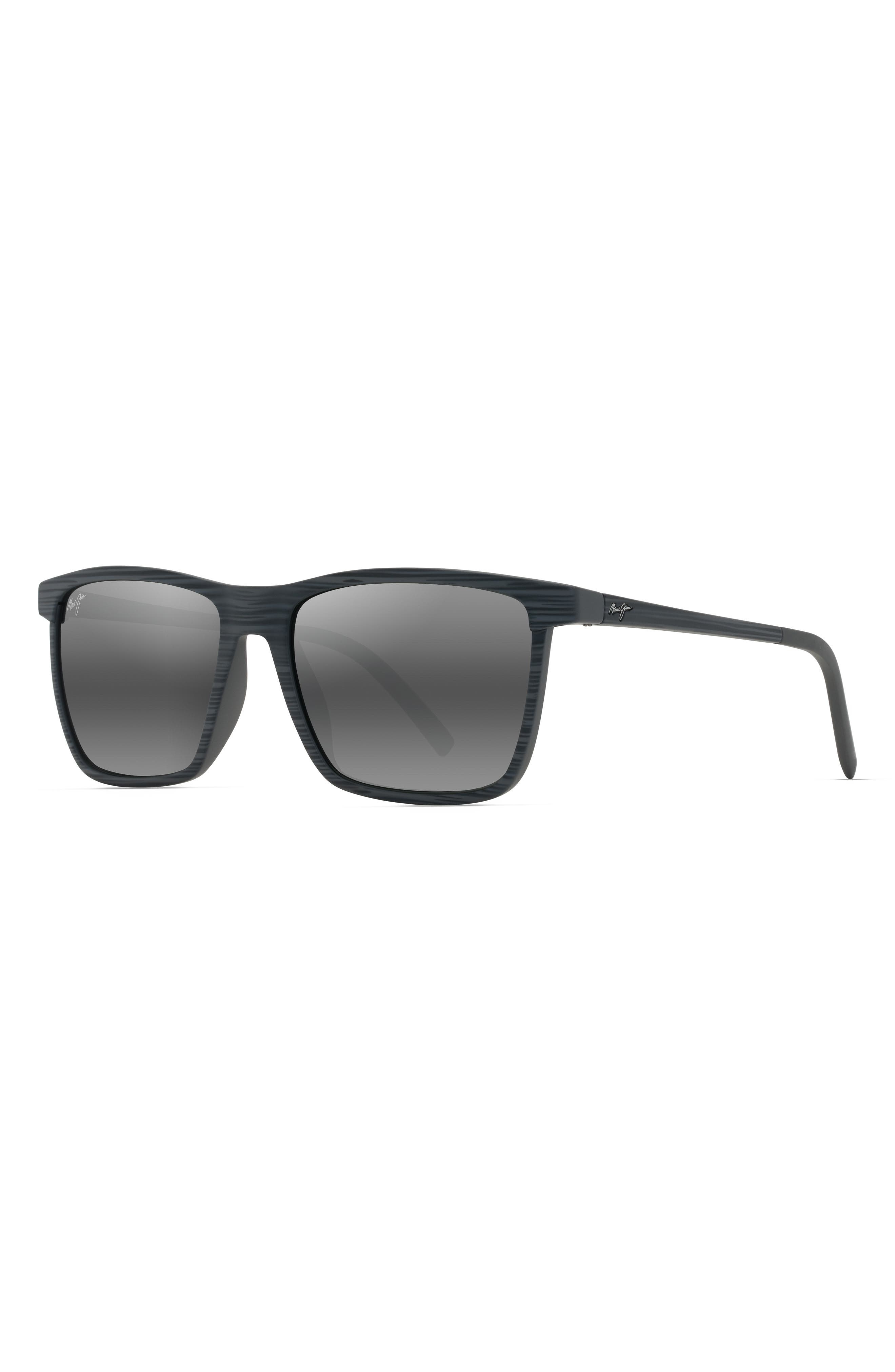 Maui Jim One Way Gradient PolarizedPlus2® Square Sunglasses in Grey Stripe at Nordstrom - 2