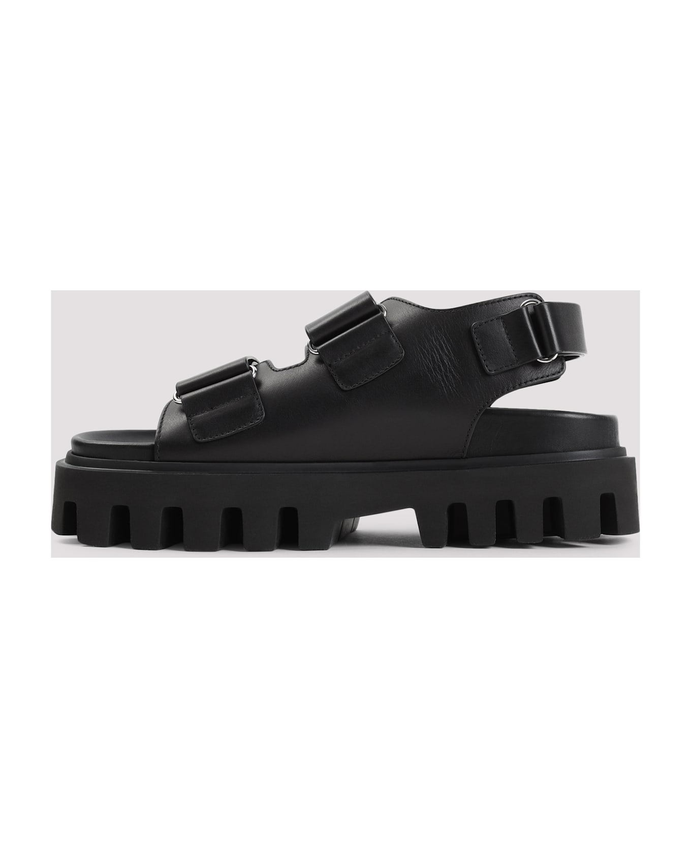 Leather And Rubber Sandals - 4