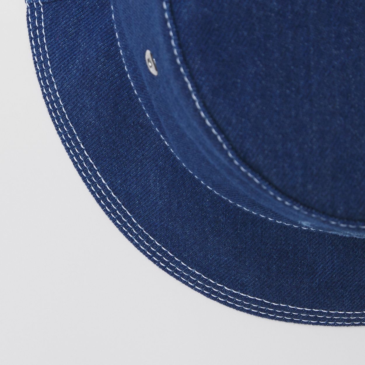 Logo Graphic Topstitched Denim Bucket - 2