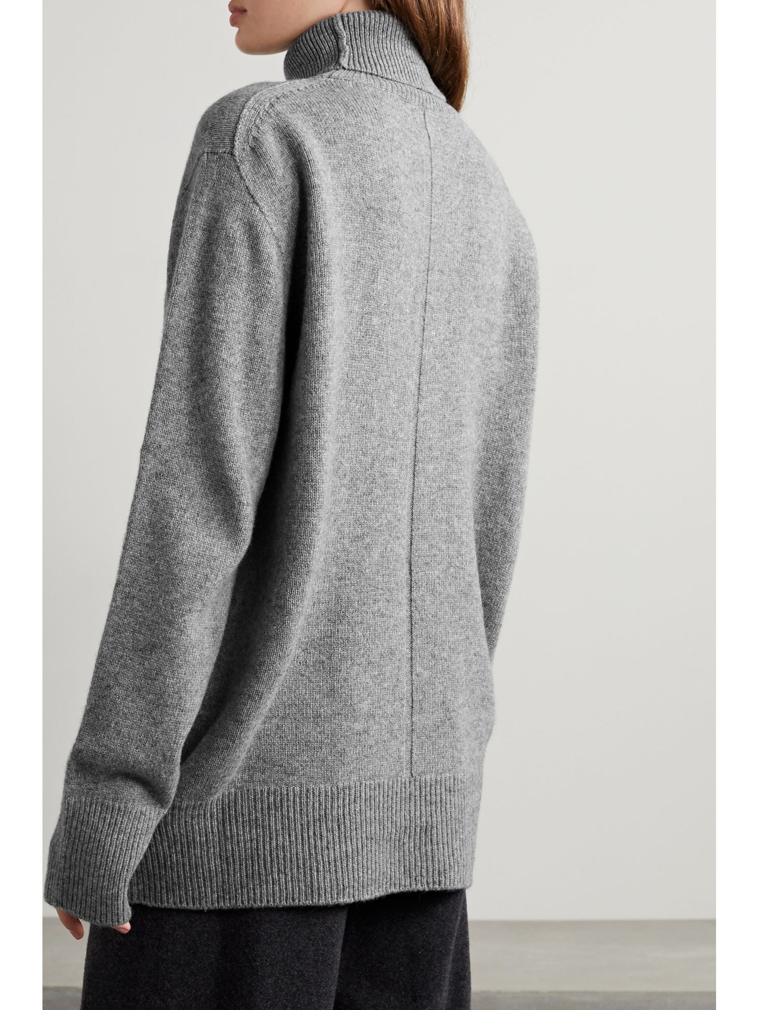 Essentials Stepny wool and cashmere-blend turtleneck sweater Gray - 3