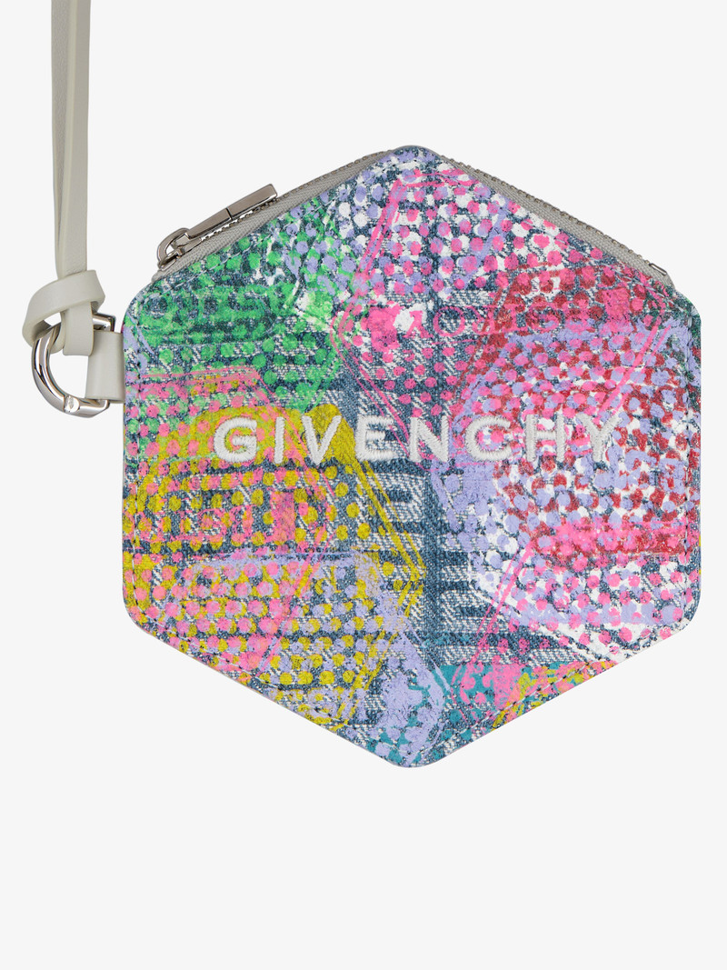 Givenchy BSTROY HEXAGONAL ZIPPED CARD CASE WITH STRAP outlook