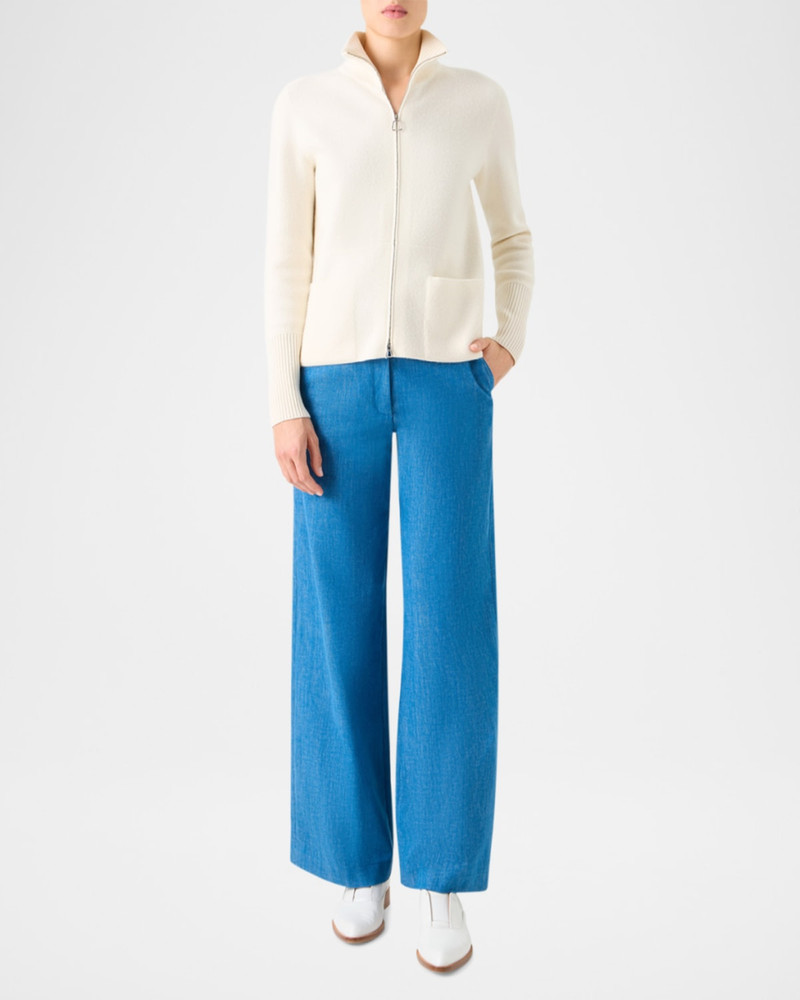 AKRIS Cashmere Pique Knit Cardigan Sweater outlook
