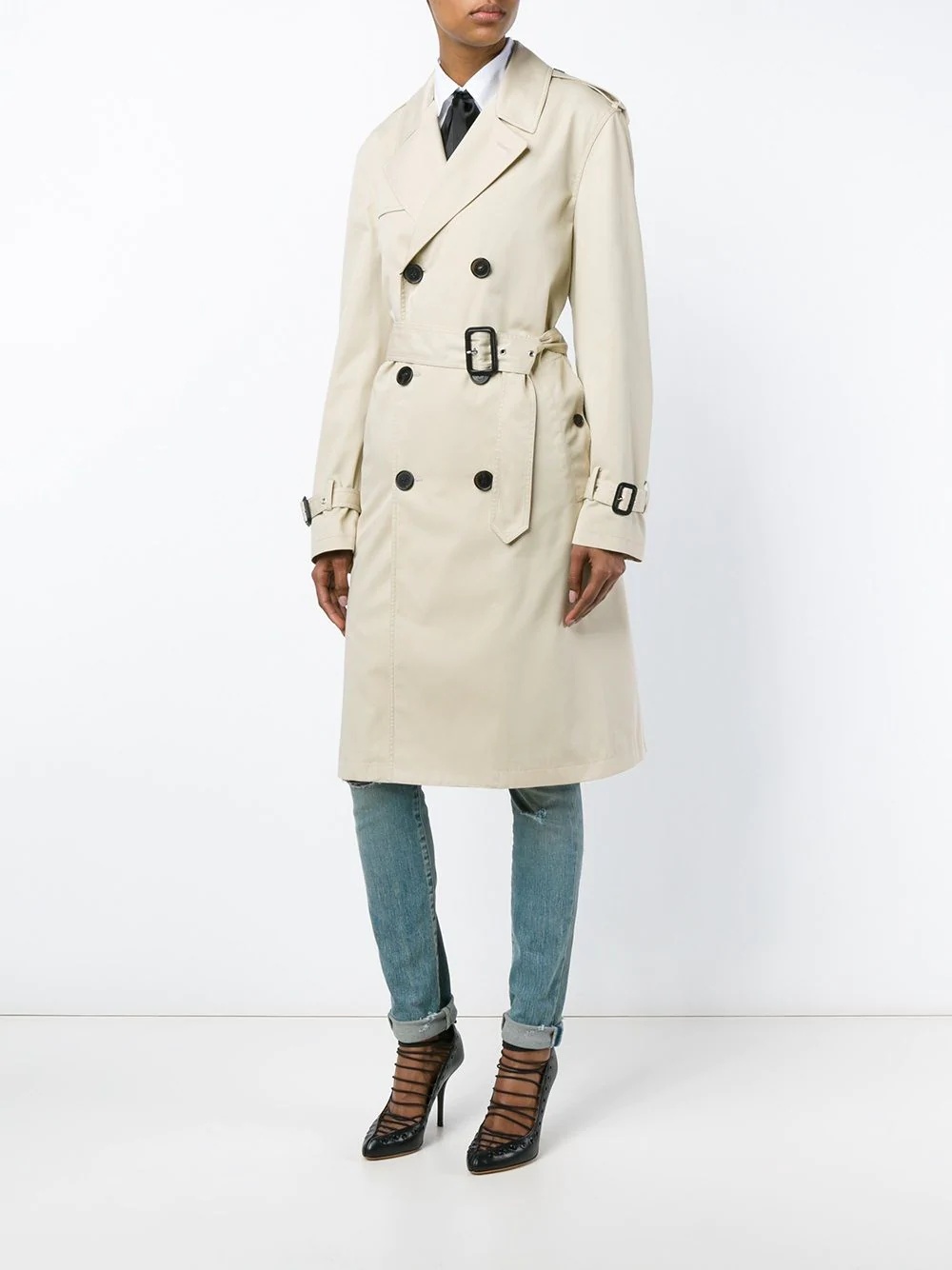 double-breasted trench coat - 2