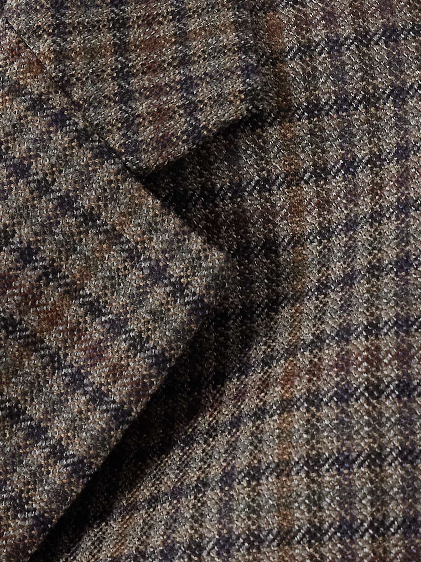 Checked padded wool blazer - 4