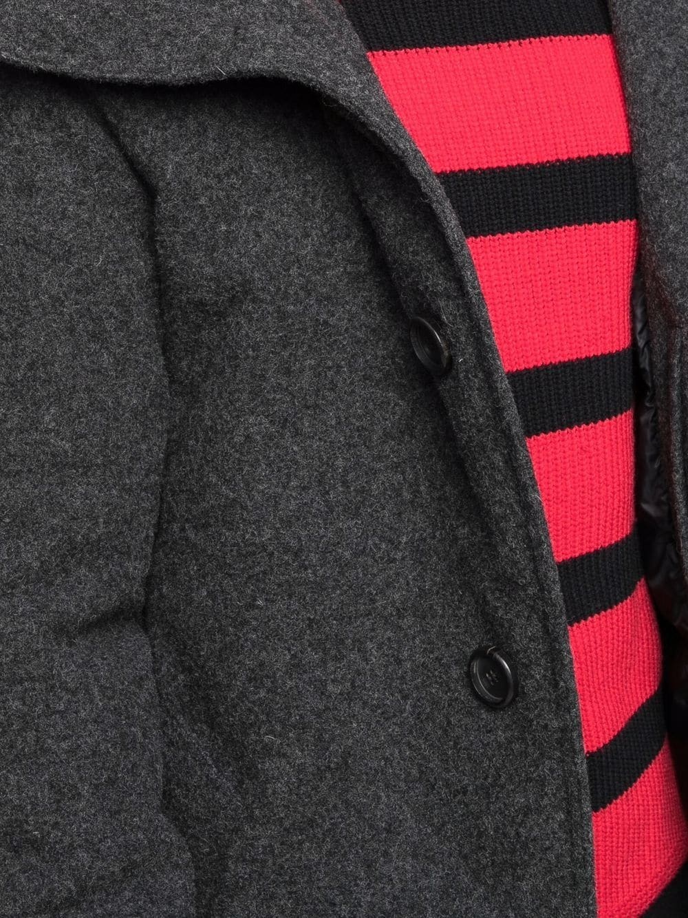 single-breasted wool coat - 5