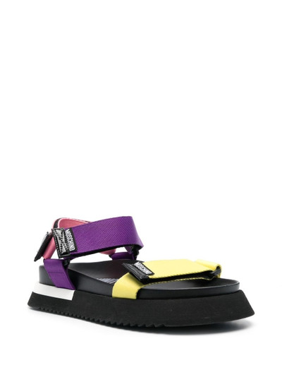 Moschino colour-block touch-strap sandals outlook