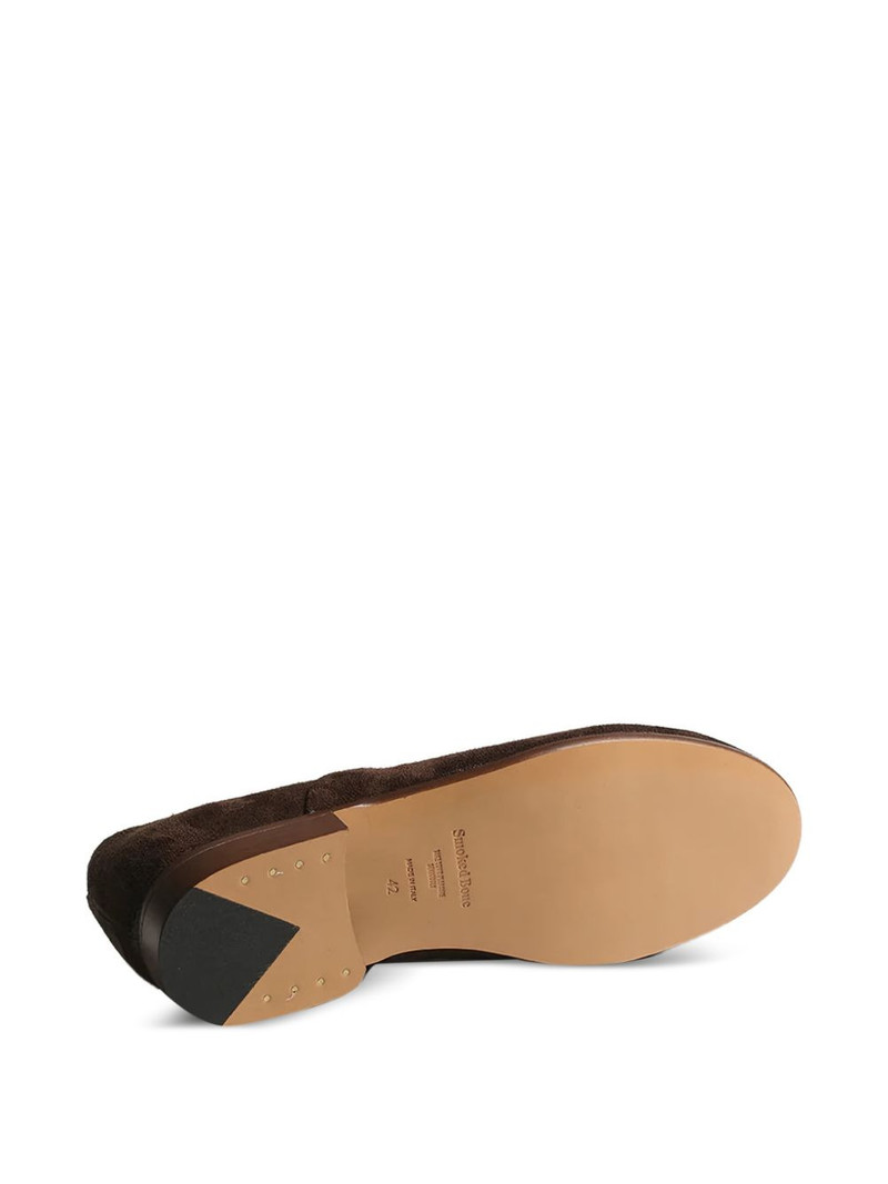 Smokedbone suede slip-on slippers 5