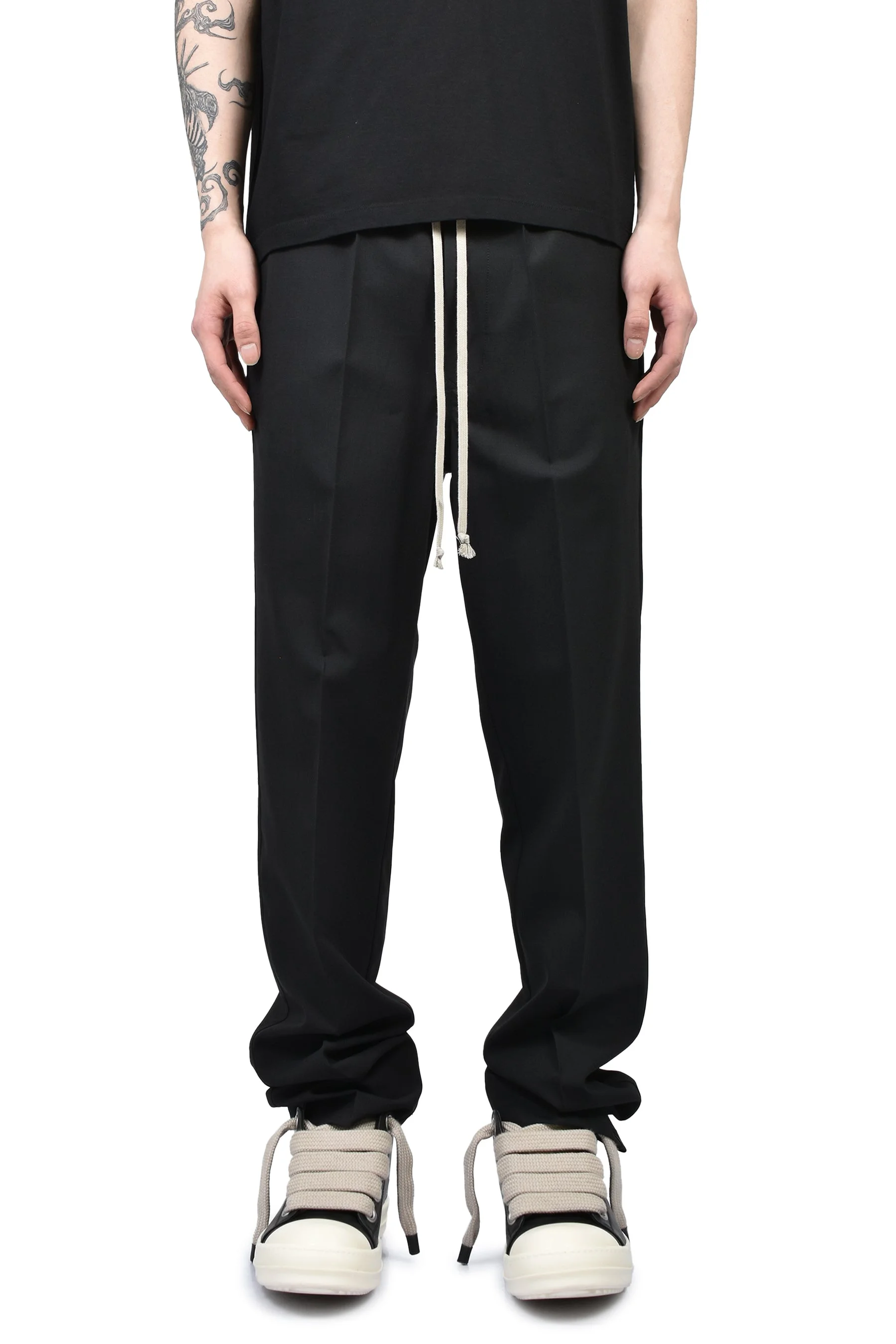 DRAWSTRING SLIM LONG / BLK - 1