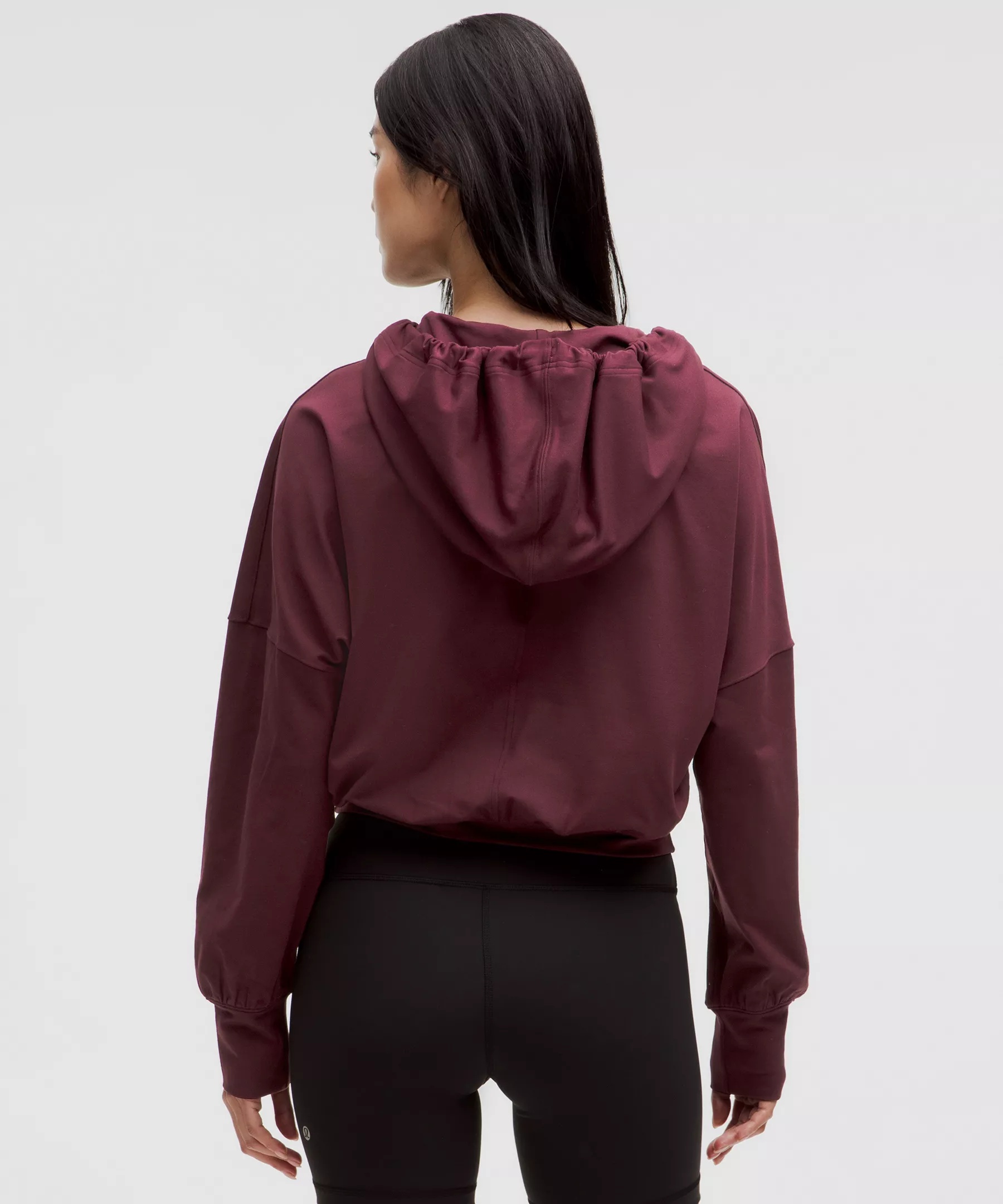 Soft Jersey Relaxed Wrap-Front Hoodie - 3