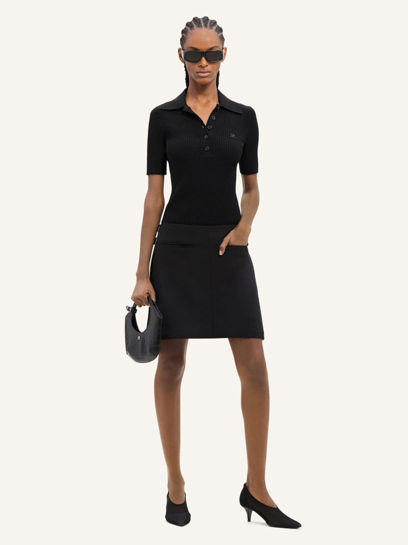 courrèges ICONIC RIB KNIT POLO SHIRT outlook