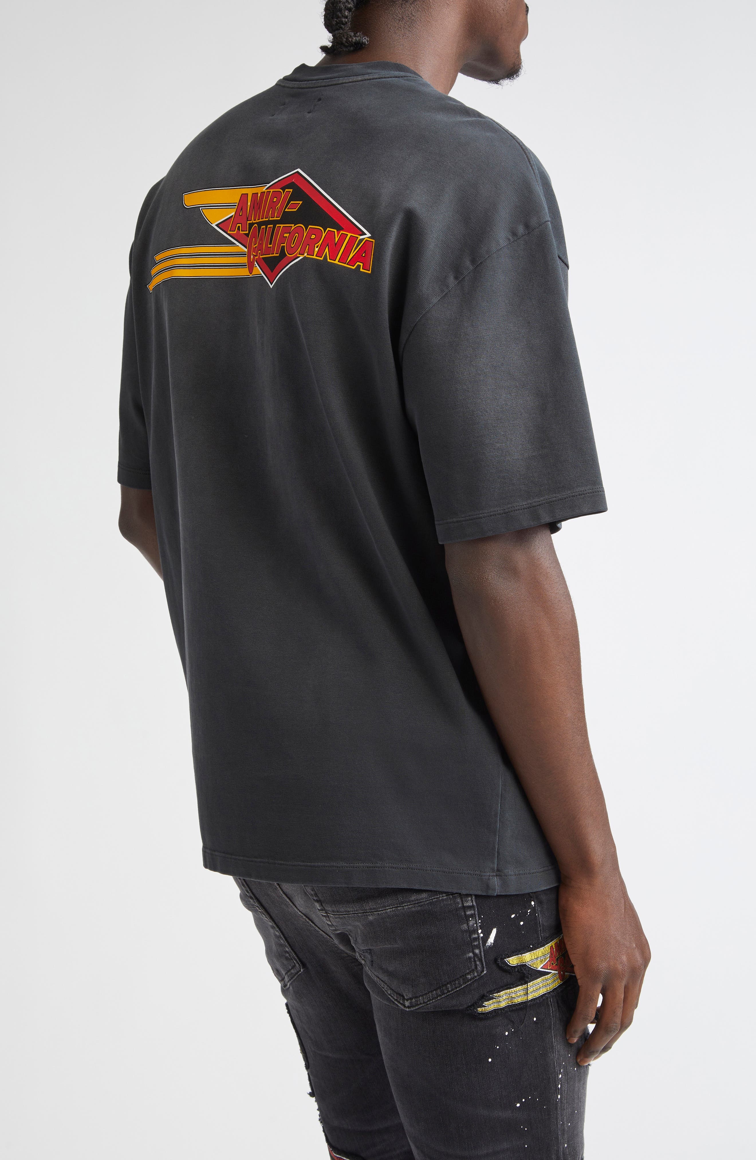 AMIRI Eagle Oversize Graphic T-Shirt in Black at Nordstrom - 3