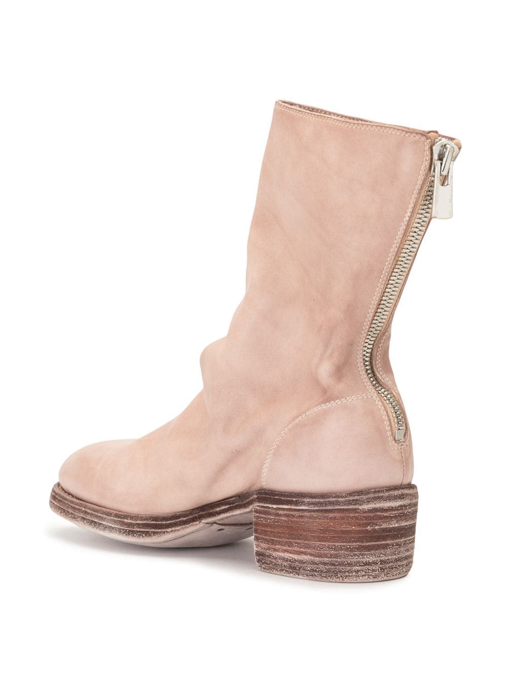 suede zip-up ankle boots - 3