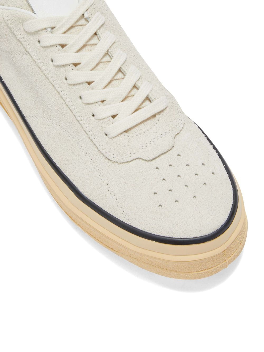 low-top leather sneakers - 5