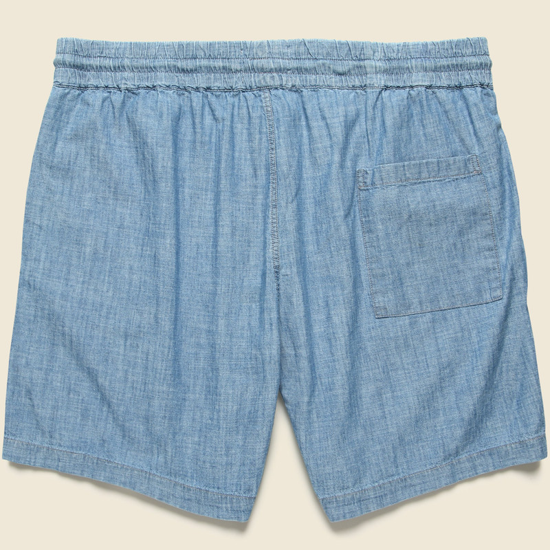 Portuguese Flannel 7" Chambray Shorts - Blue outlook