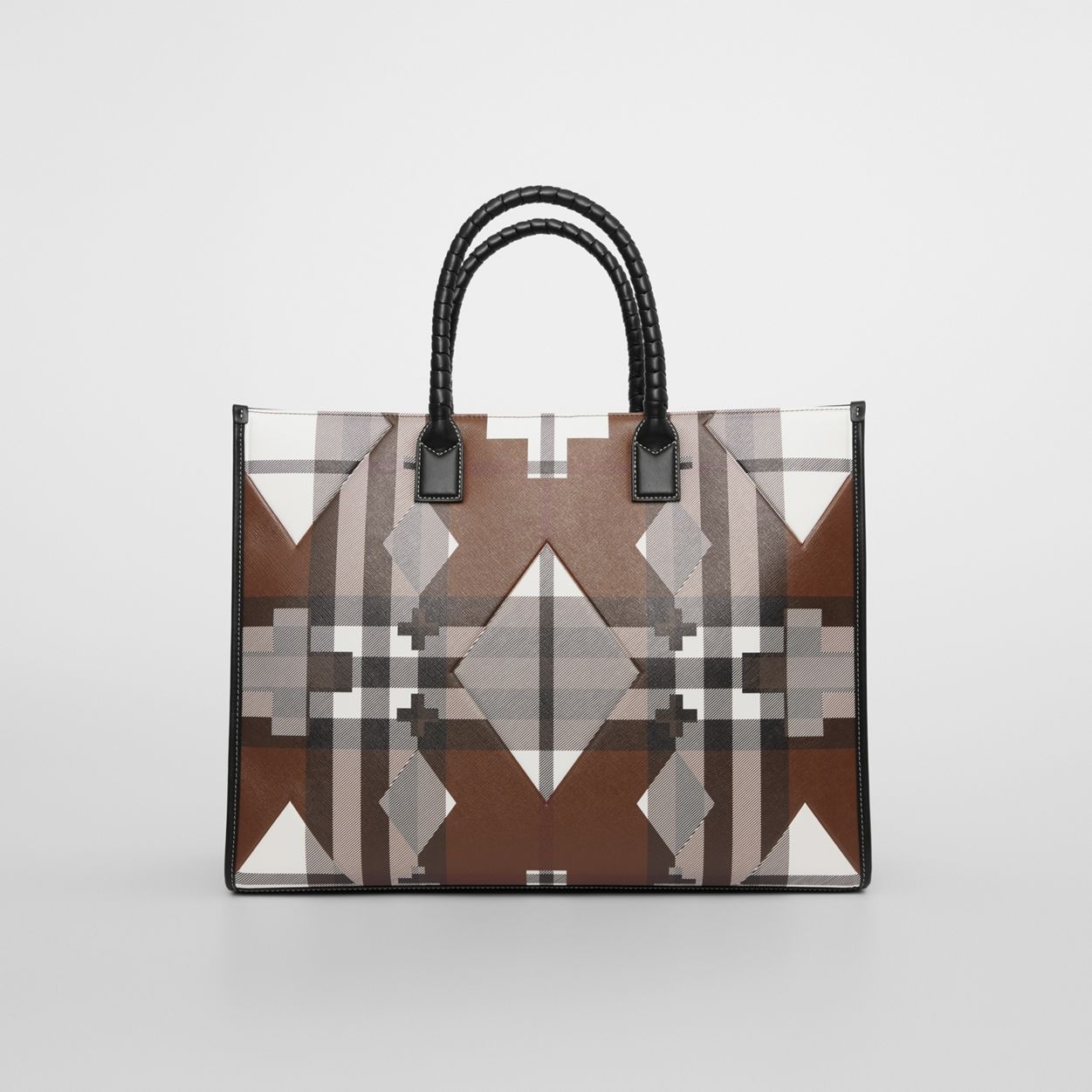 Geometric Check Tote - 6