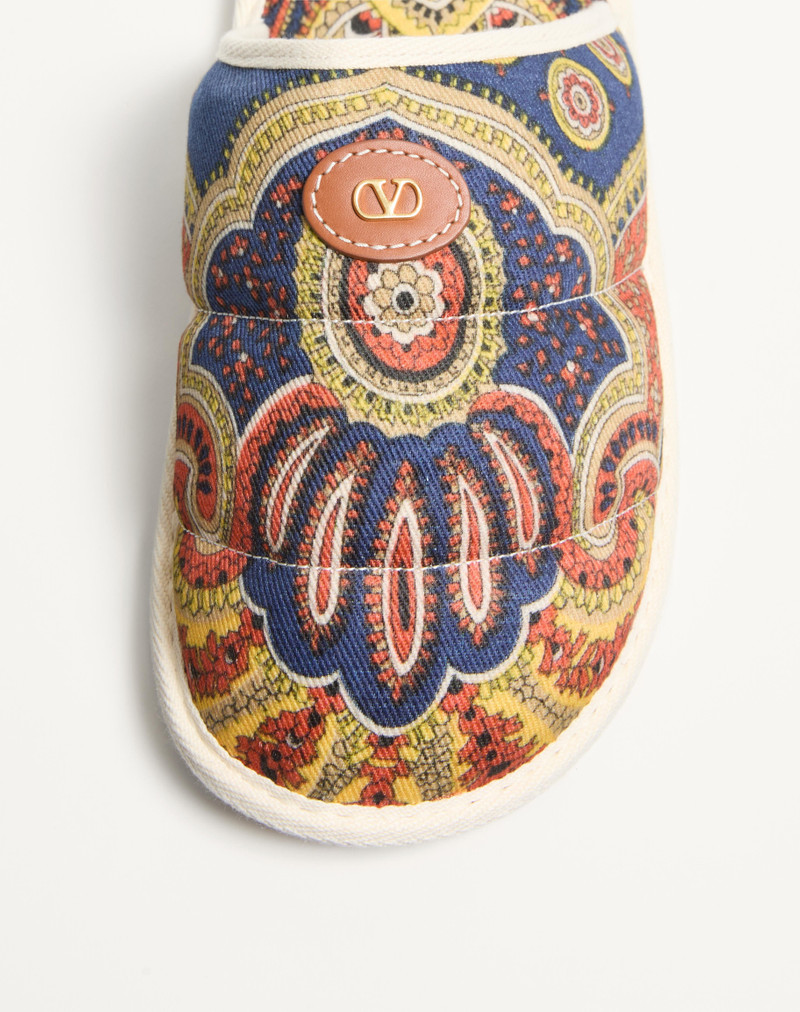 Valentino TA CHAMBRE SLIDE IN VOYAGE IMAGINAIRE DENIM FABRIC outlook
