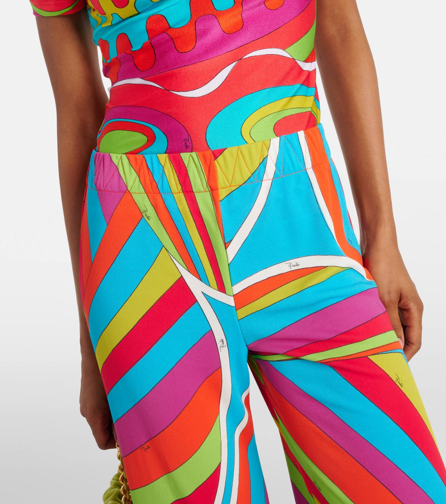 Iride printed straight pants - 4