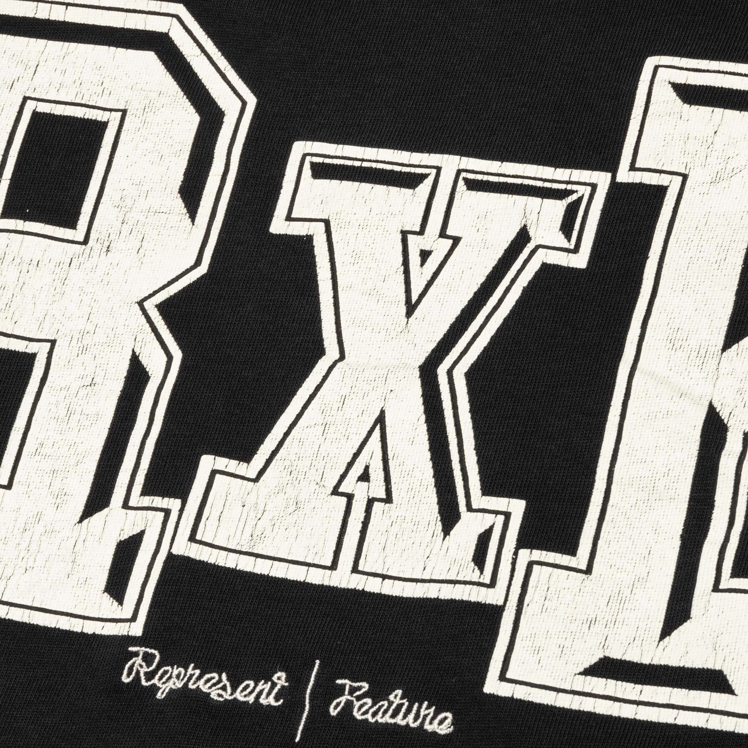 FEATURE X REPRESENT HEAD 2 HEAD L/S T-SHIRT - STAINED BLACK - 7