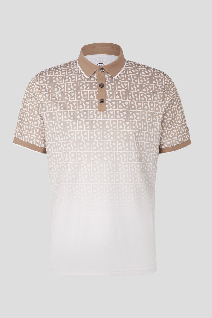 Arno Functional polo shirt in Brown/White - 1