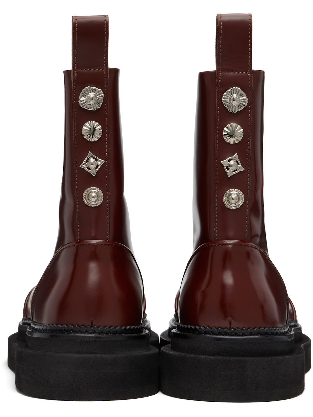 Brown Leather AJ1430 Zip-Up Boots - 2