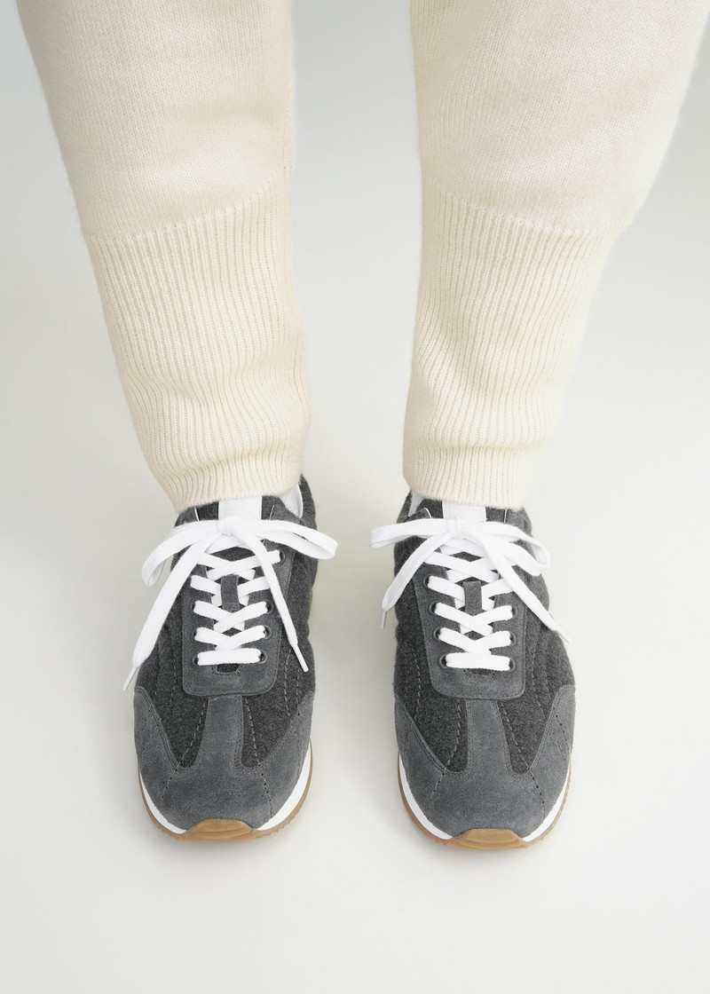 Totême Sport sneakers dark grey melange outlook