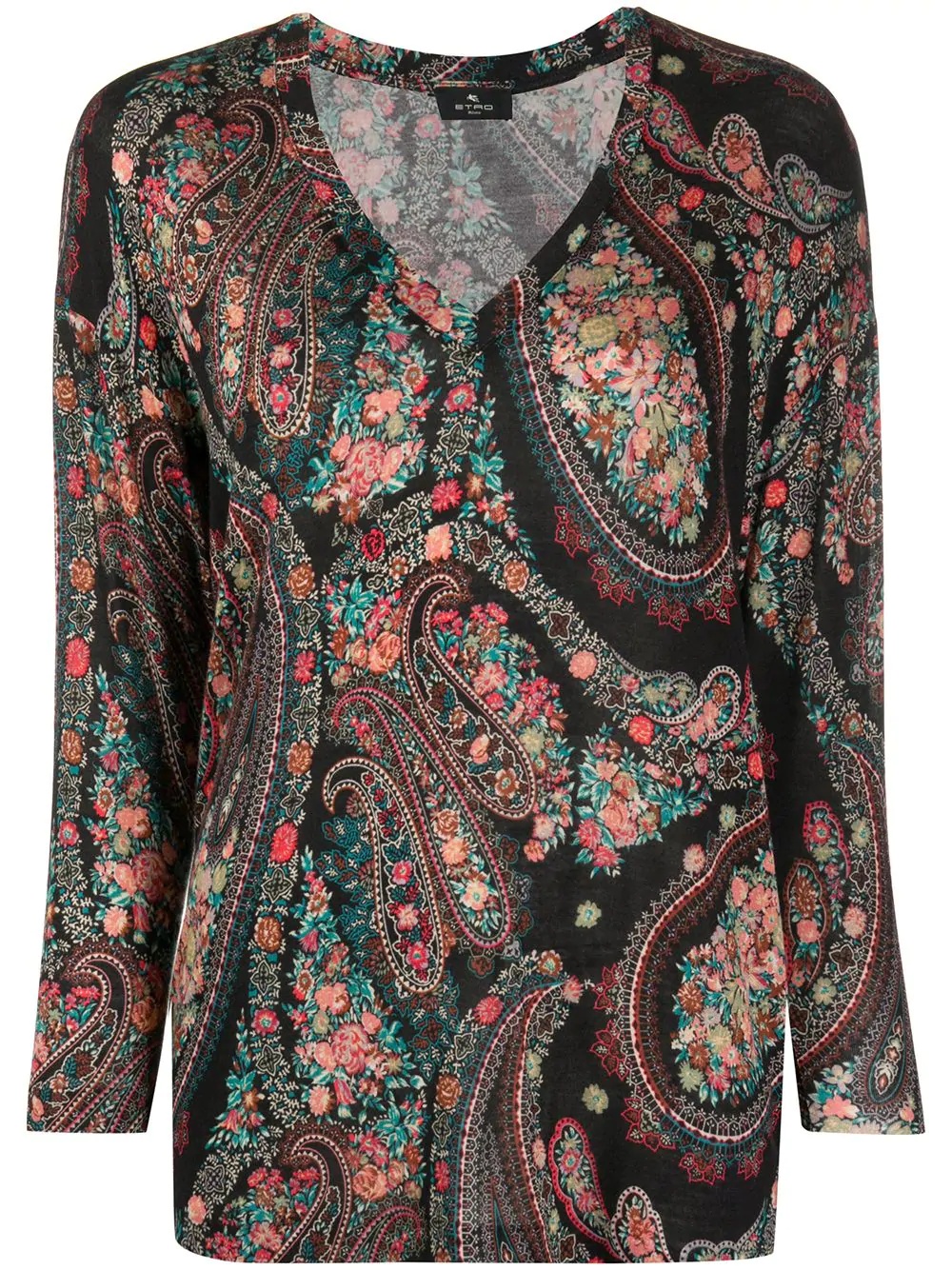 paisley-print jersey jumper - 1