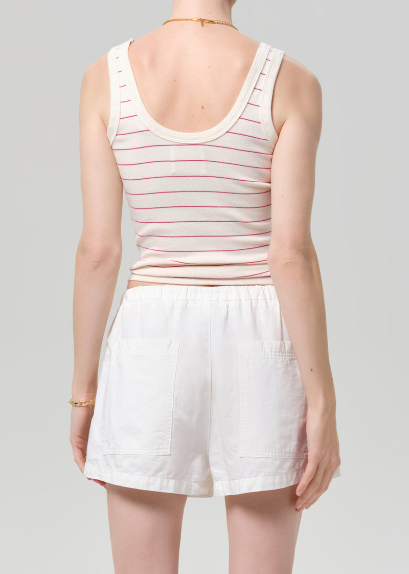Faye Tank In Raspberry Stripe 3