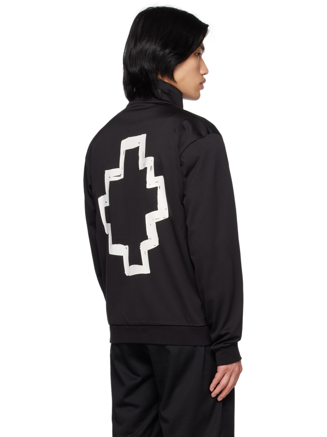 Black Tempera Cross Jacket - 3