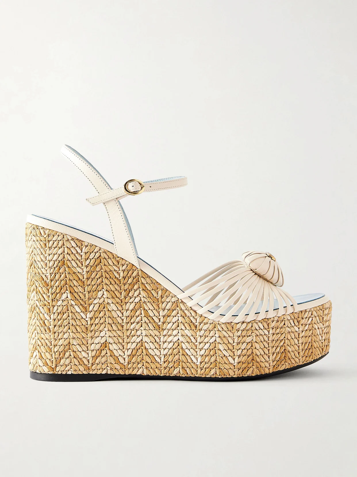 Coeur Royal 40 Embellished Leather Wedge Espadrilles - 1