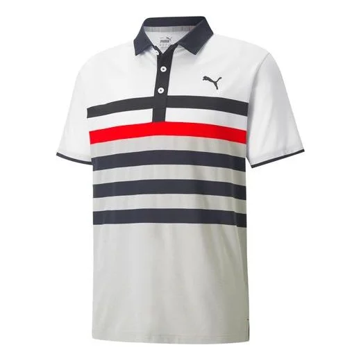 PUMA MATTR One Way Polo Shirt 'White Black Red' 599115-01 - 1