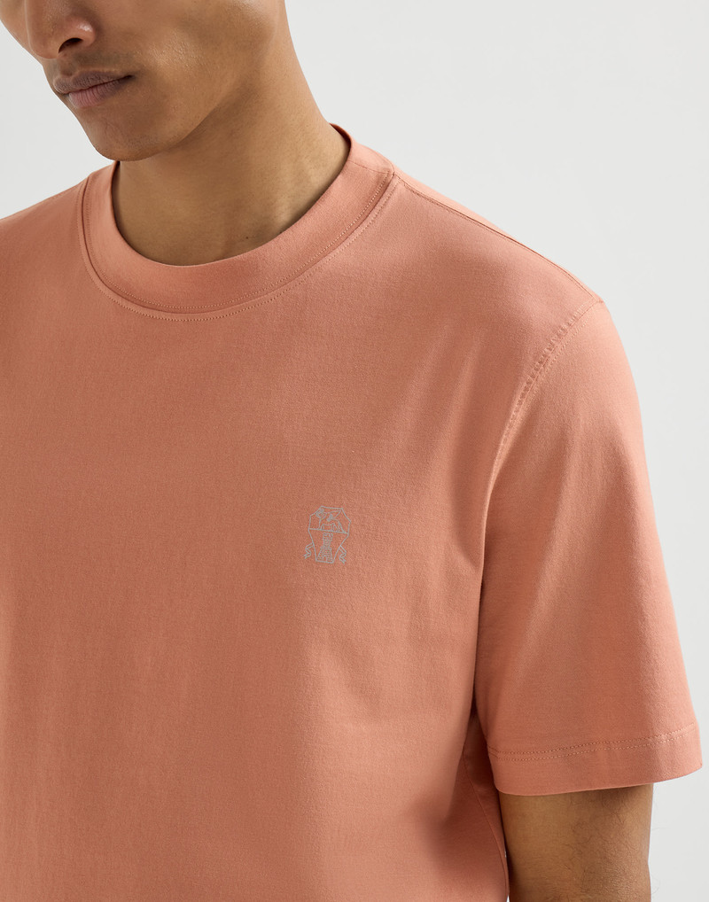 Cotton jersey crew neck T-shirt with logo 4