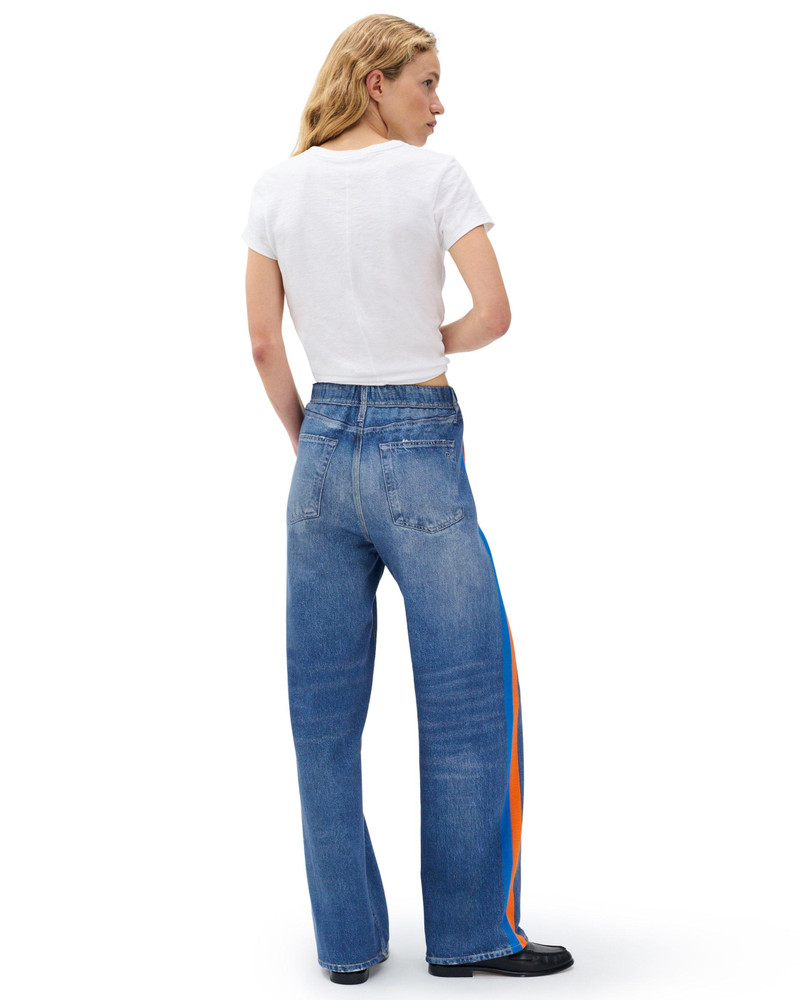 Miramar Sport Stripe Track Pants Cotton Terry 7