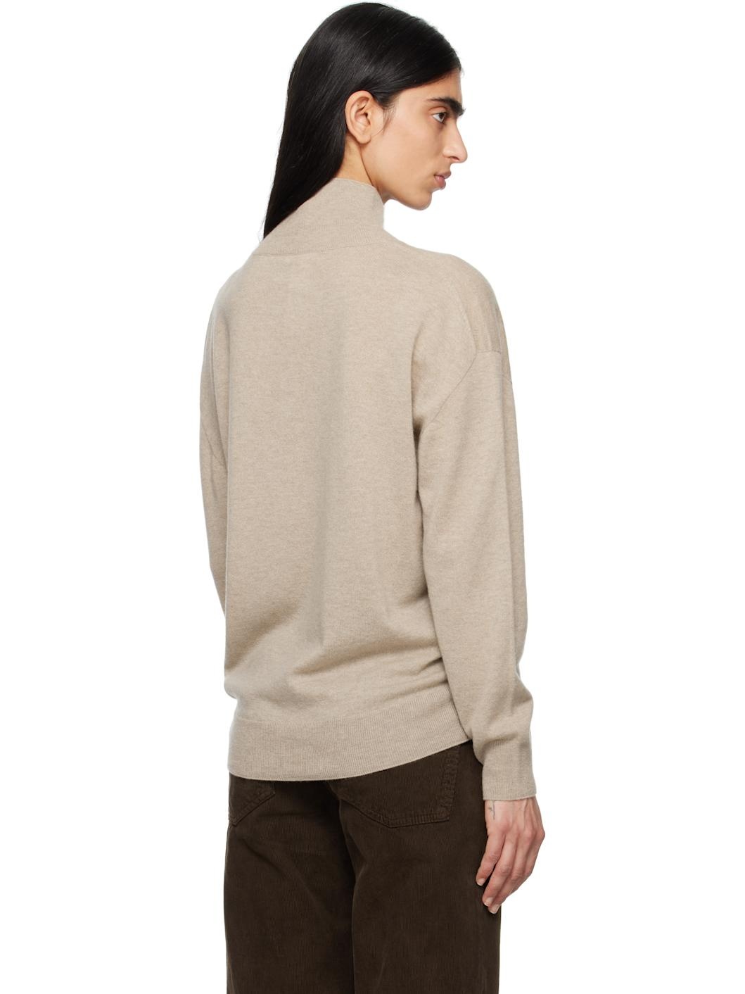 Beige Jabari Turtleneck - 3