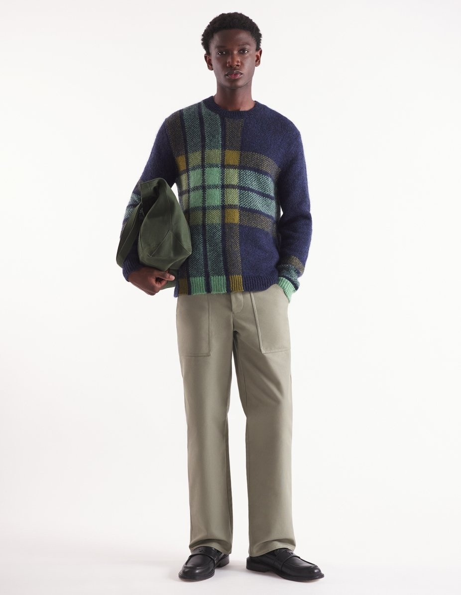 GRAPHIC CHECK INTARSIA JUMPER - 2