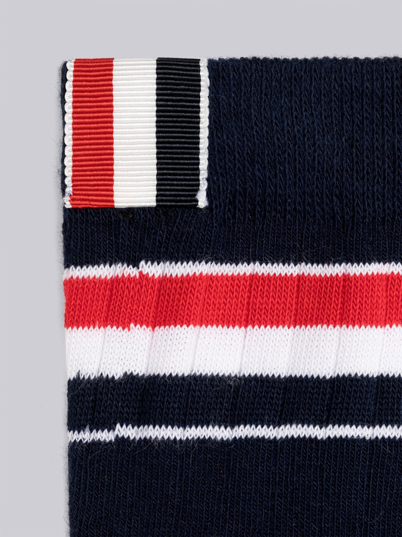 Thom Browne Athletic Rib Stripe Ankle Socks outlook