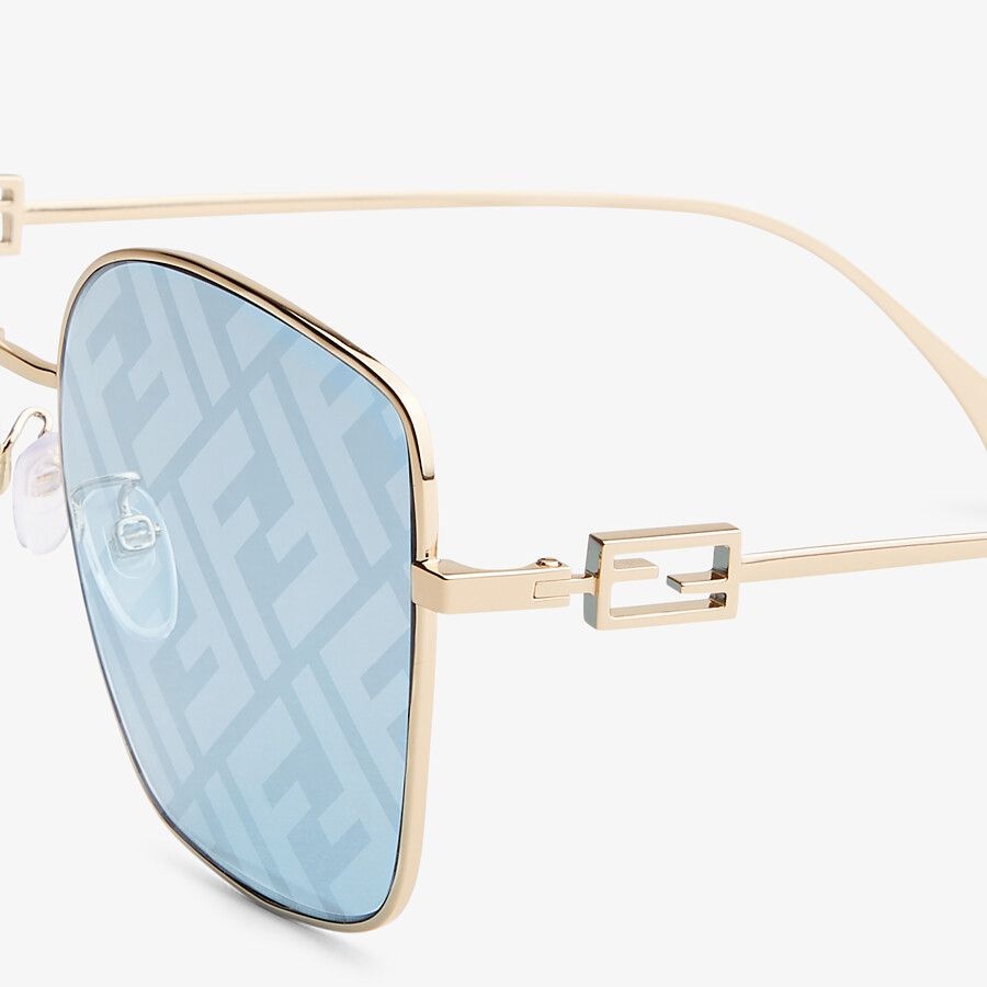 Sunglasses featuring light blue lenses with FF logo - 3