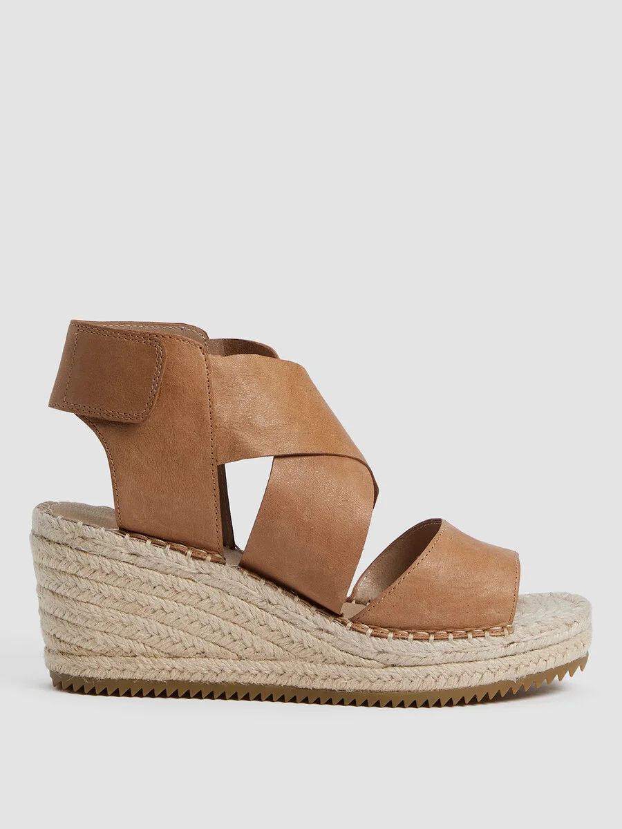 Willow Tumbled Leather Wedge Espadrille - 1
