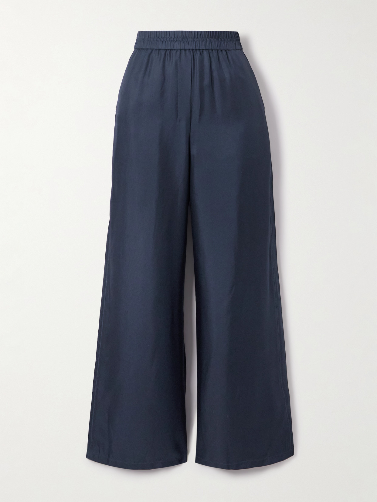 Silk-twill Wide-leg Pants - 1
