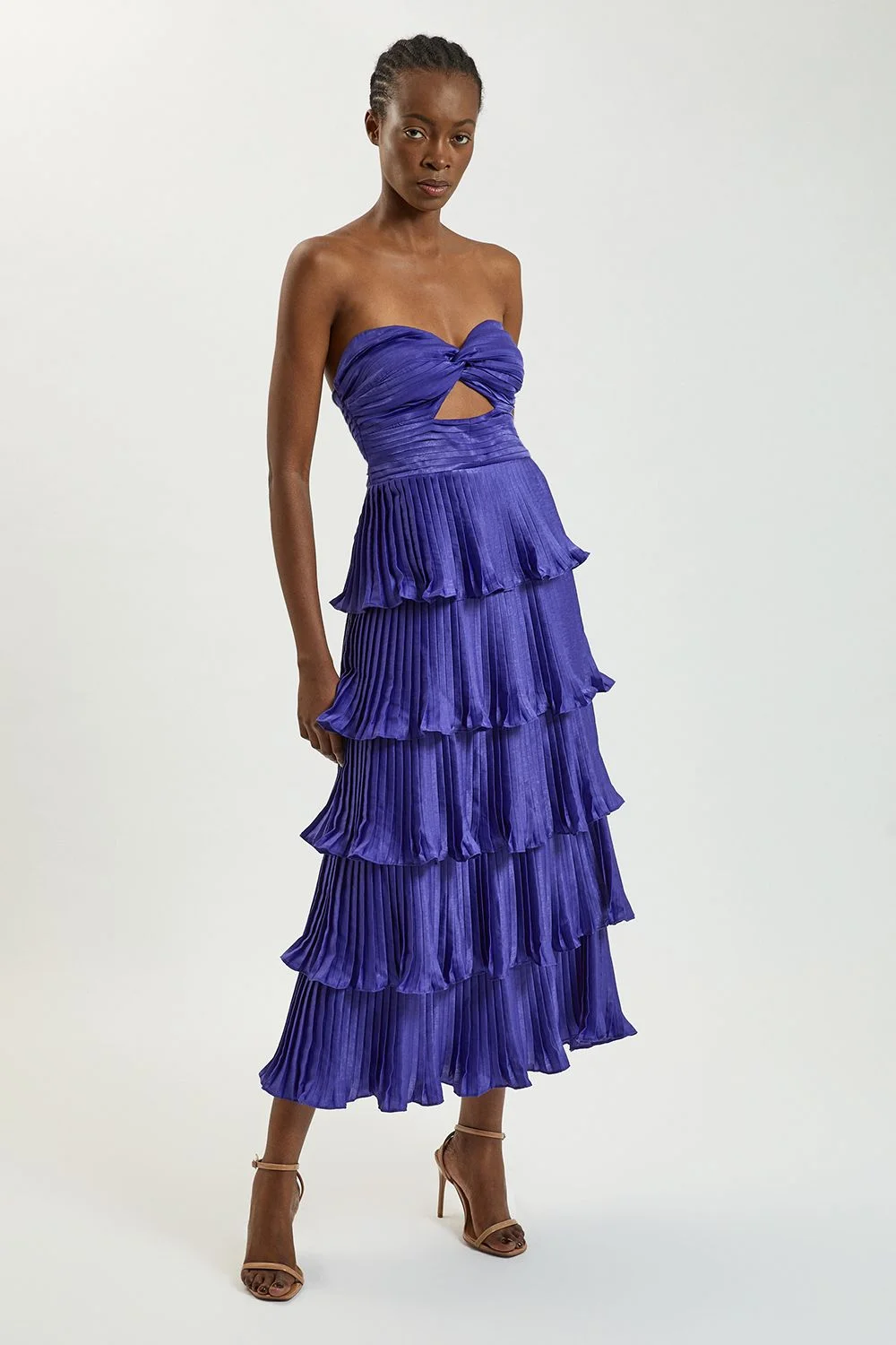 Pleated Tiered Maxi Dress - 1