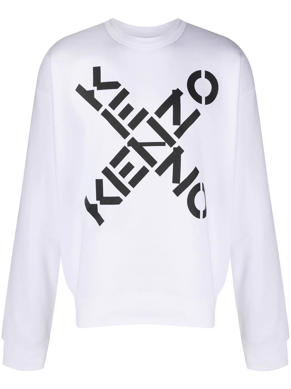 logo print cotton sweatshirt - 1