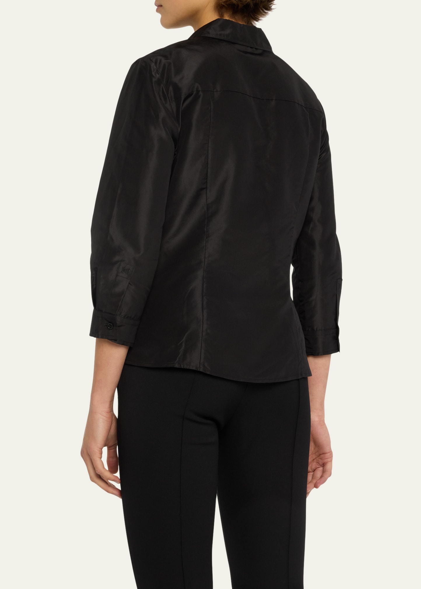 Taffeta Button-Front Shirt - 3
