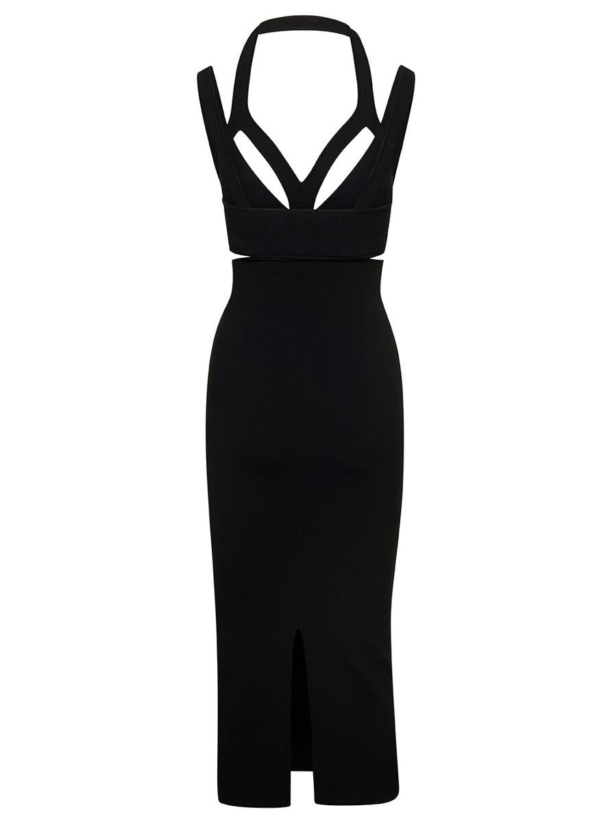 Dion Lee 'INTERLINK' MIDI BLACK DRESS WITH CUT-OUT DETAIL IN VISCOSE BLEND WOMAN - 2