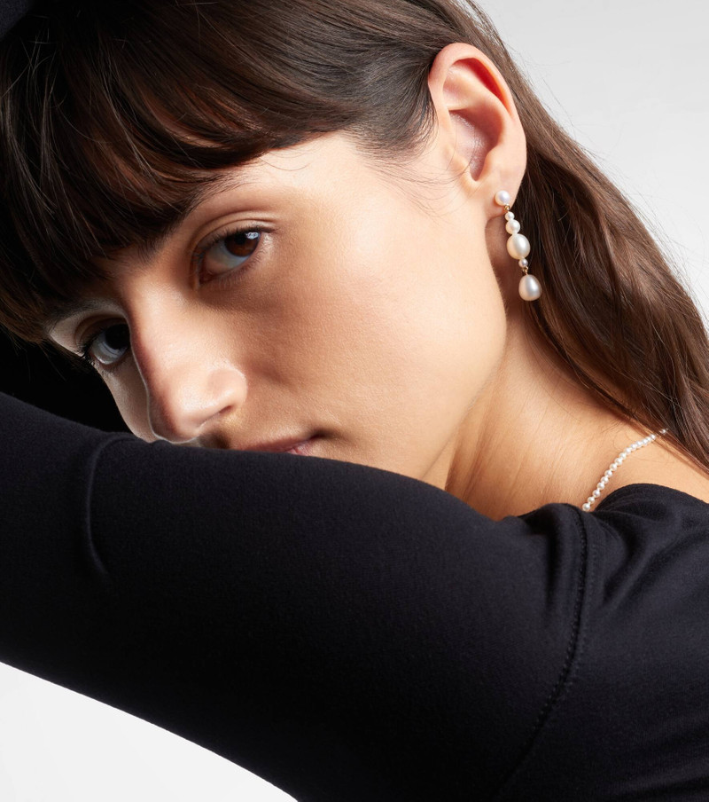 SOPHIE BILLE BRAHE Petite Amis De La Perle 14kt gold earrings with freshwater pearls outlook