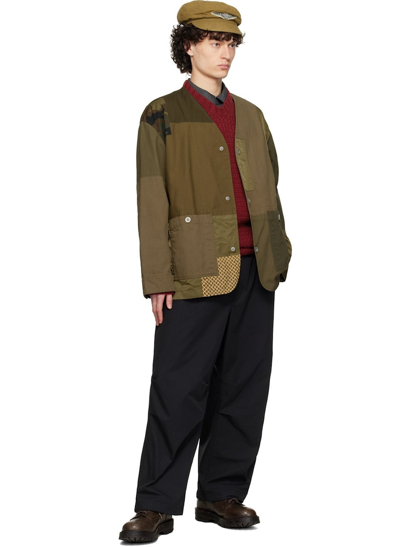 Comme des Garçons Homme Khaki Multi Fabric Mix Jacket outlook